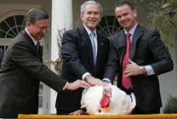 President George W. Bush, Thanksgiving Turkey Pardon, freemasons, freemasonry, freemason